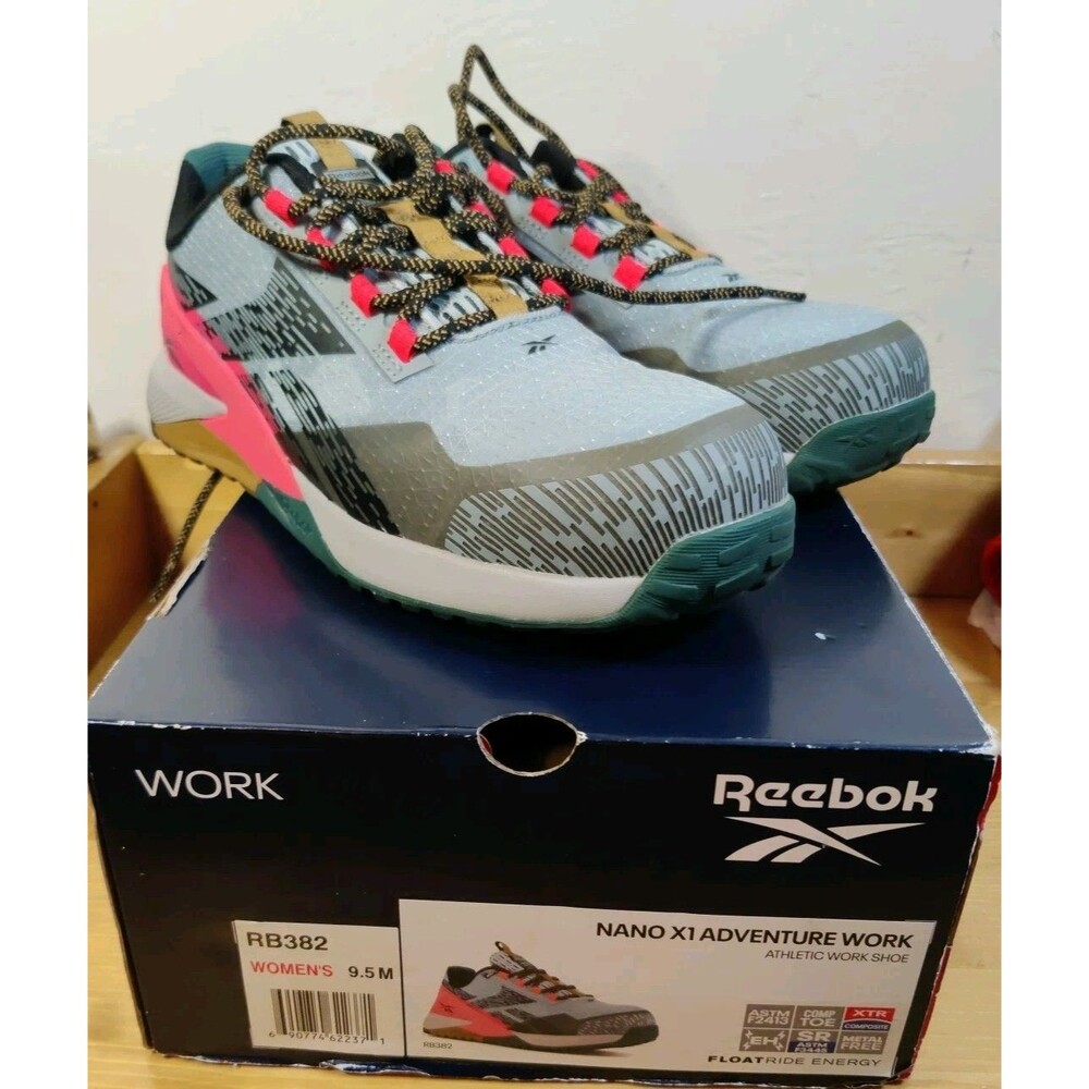 Reebok Nano X1 Adventure Work Gray Pink Athletic Shoes